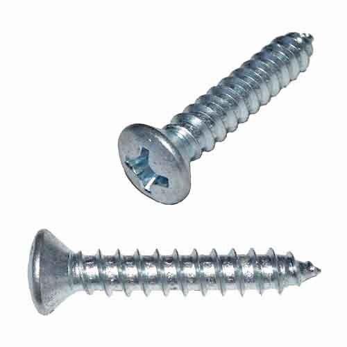 OPTS82 #8 X 2" Oval Head, Phillips, Tapping Screw, Type A, Zinc